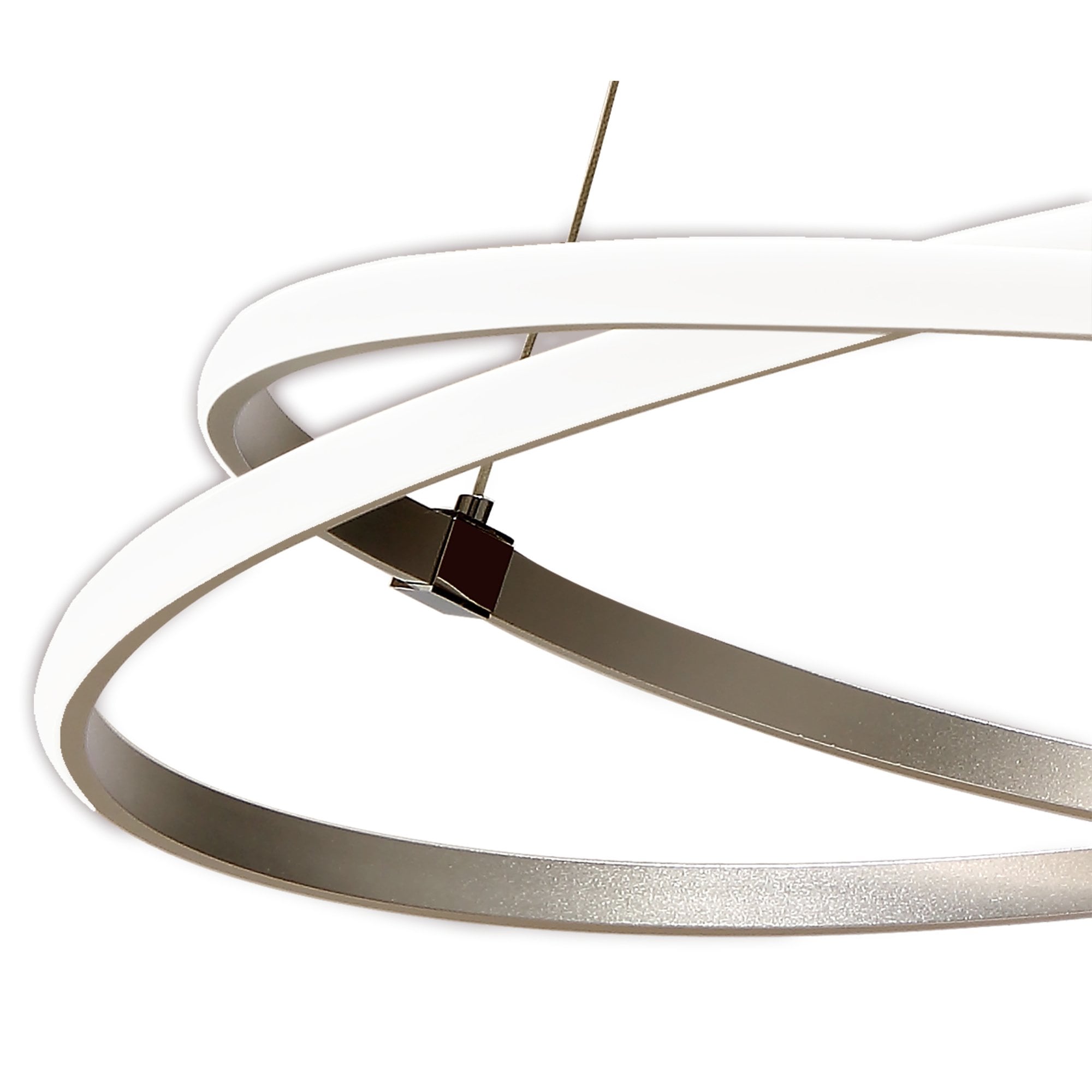 M5726 Infinity Pendant 60W LED Dimmable Silver/Polished Chrome/White Acrylic