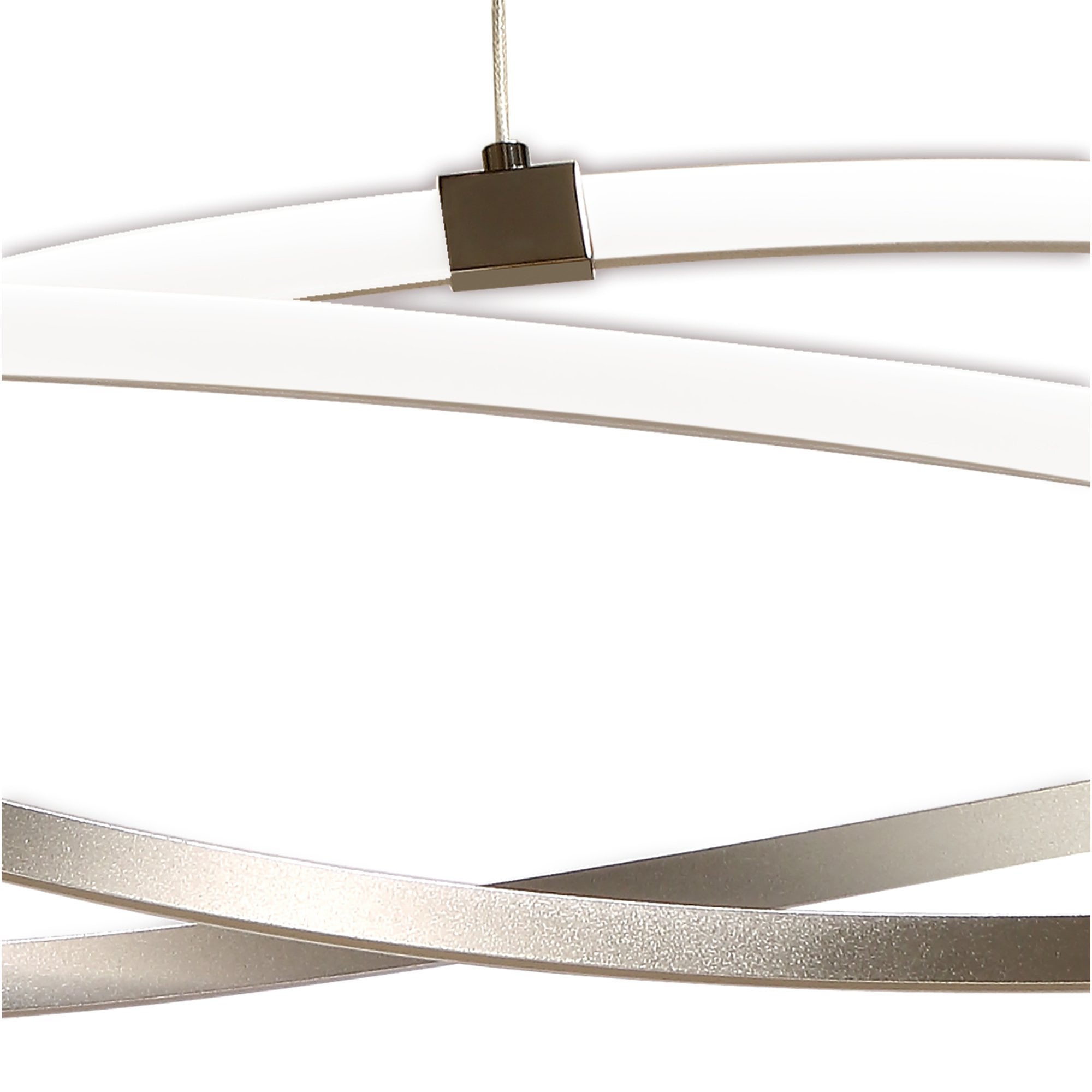 M5726 Infinity Pendant 60W LED Dimmable Silver/Polished Chrome/White Acrylic
