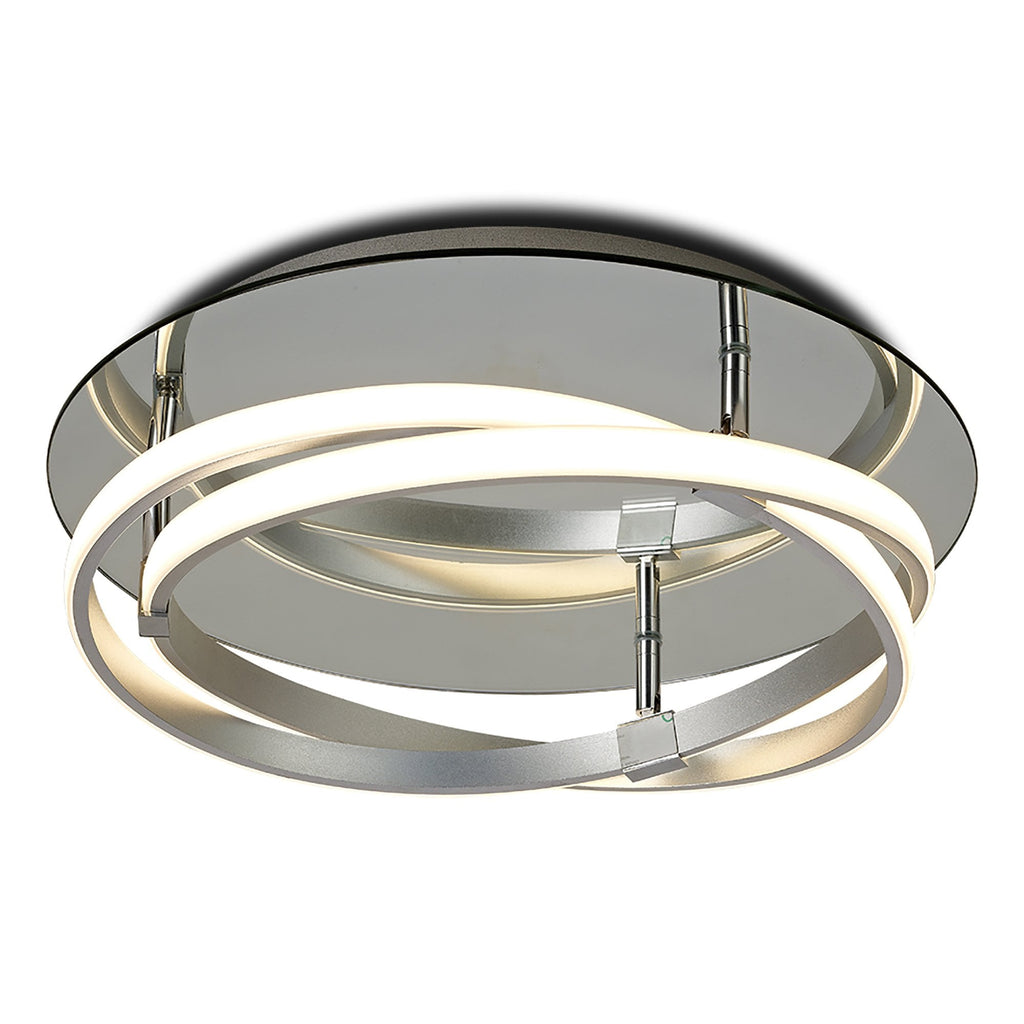 M5727 Infinity Flush 30W LED Dimmable Silver/Polished Chrome/White Acrylic
