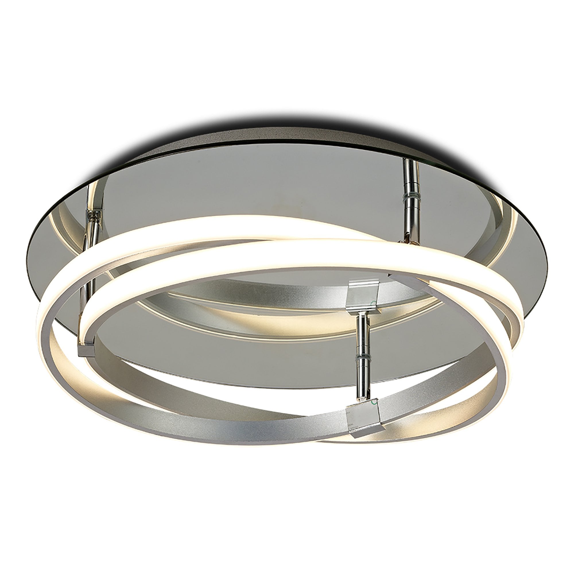 M5727 Infinity Flush 30W LED Dimmable Silver/Polished Chrome/White Acrylic