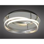 M5727 Infinity Flush 30W LED Dimmable Silver/Polished Chrome/White Acrylic
