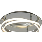 M5727 Infinity Flush 30W LED Dimmable Silver/Polished Chrome/White Acrylic