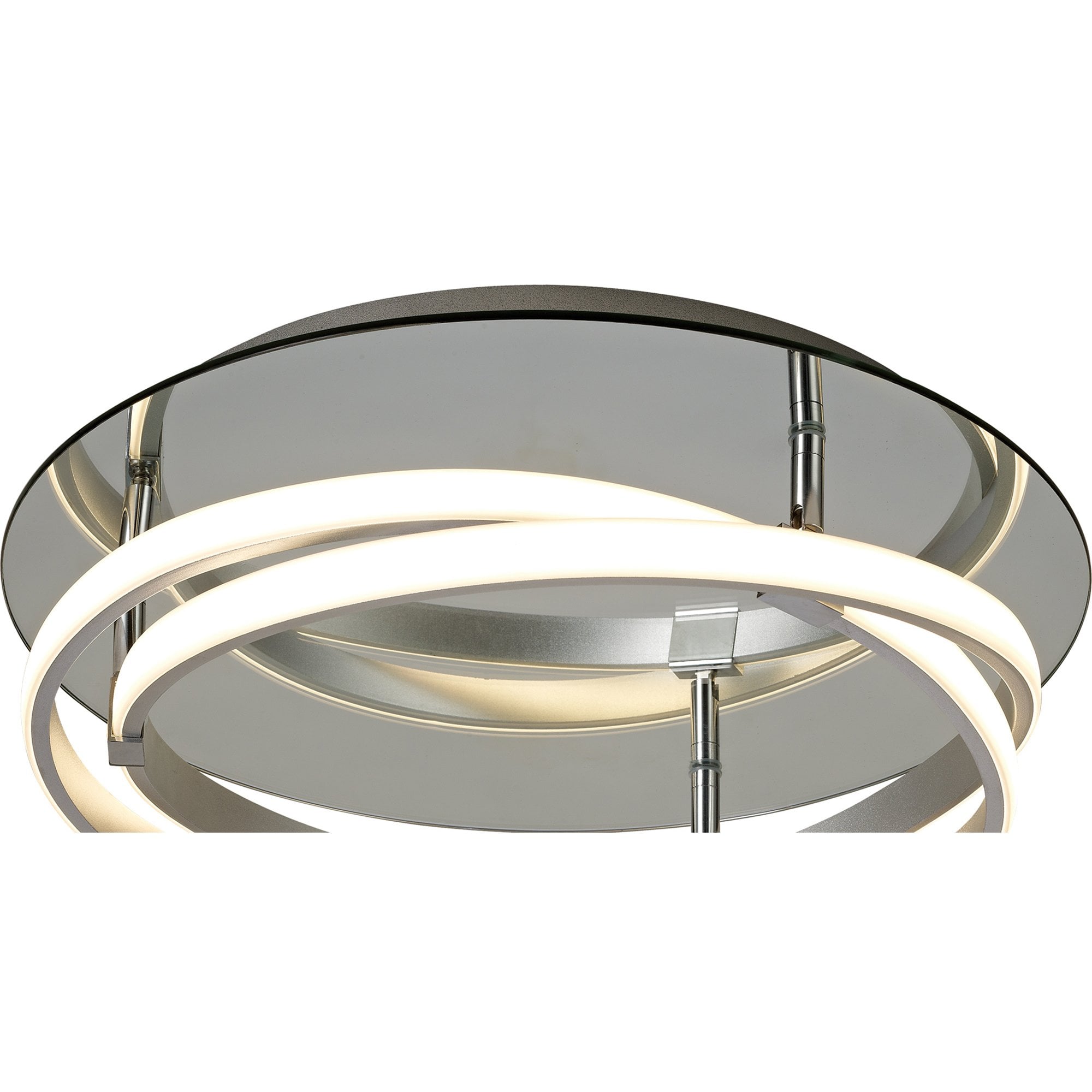 M5727 Infinity Flush 30W LED Dimmable Silver/Polished Chrome/White Acrylic