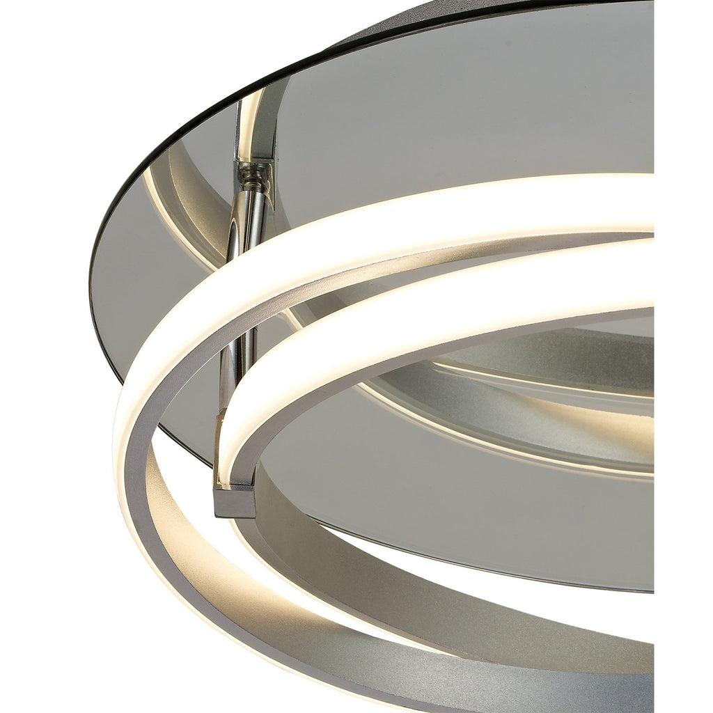 M5727 Infinity Flush 30W LED Dimmable Silver/Polished Chrome/White Acrylic
