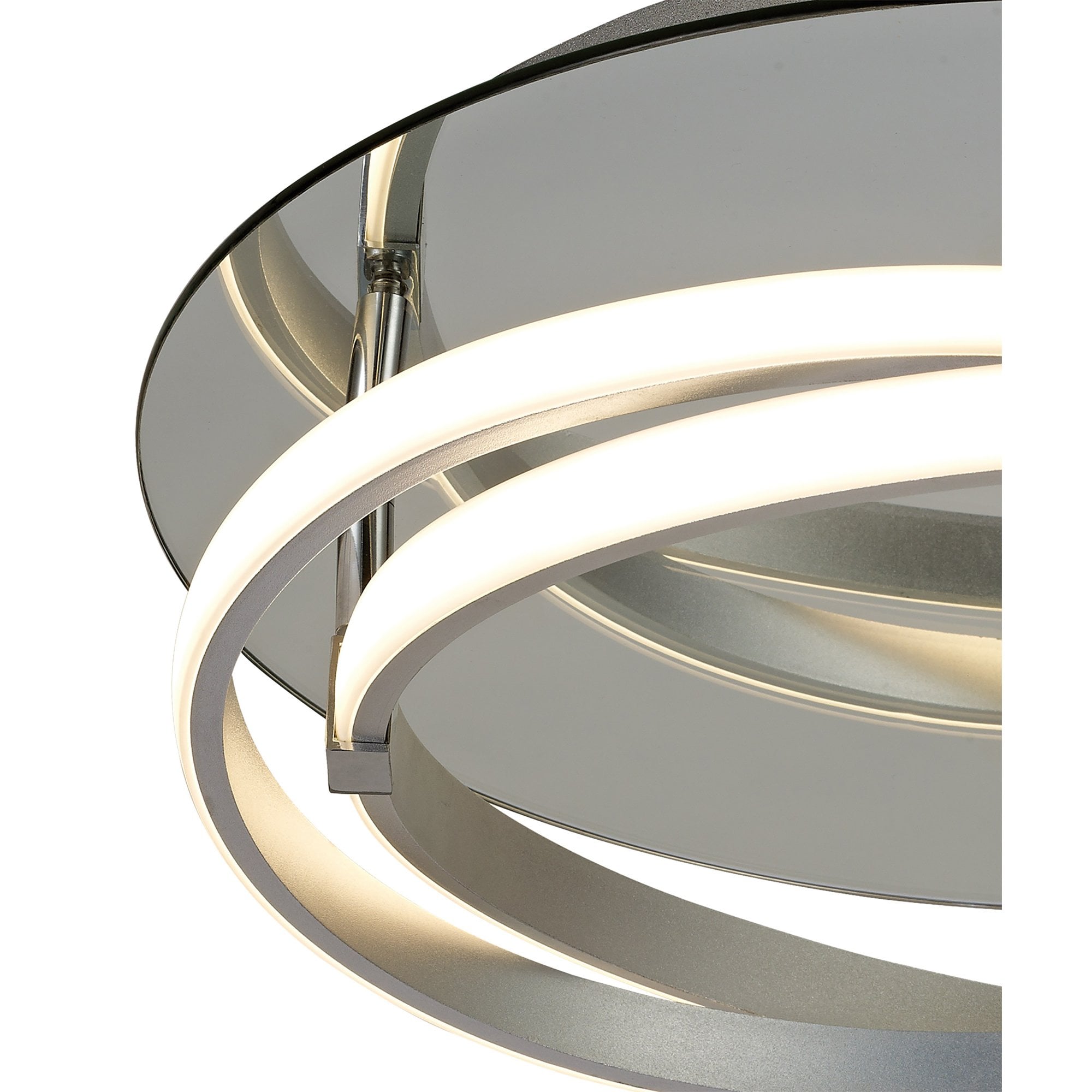 M5727 Infinity Flush 30W LED Dimmable Silver/Polished Chrome/White Acrylic