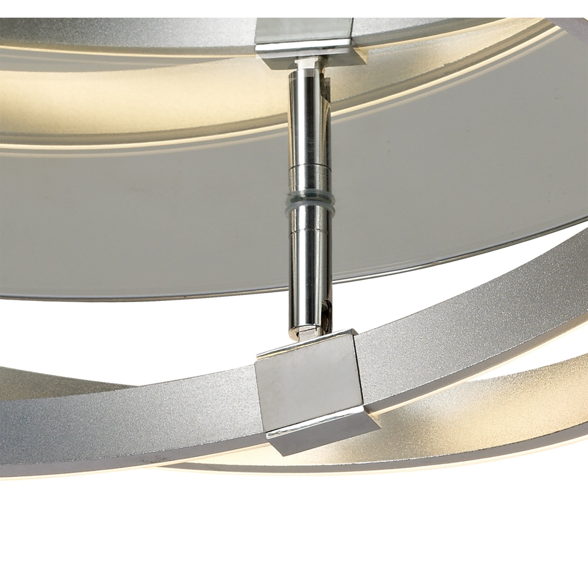 M5727 Infinity Flush 30W LED Dimmable Silver/Polished Chrome/White Acrylic