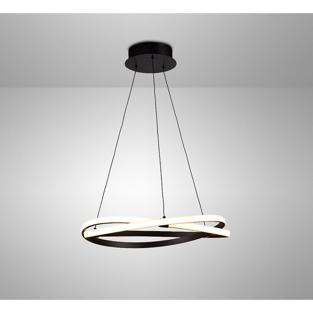 M5810 Infinity Brown Oxide Dimmable Pendant 42W LED Brown Oxide/White Acrylic