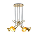 M5895 Jazz Pendant 88cm Round 6 Light Polished Gold