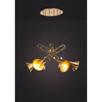 M5895 Jazz Pendant 88cm Round 6 Light Polished Gold