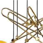 M5895 Jazz Pendant 88cm Round 6 Light Polished Gold