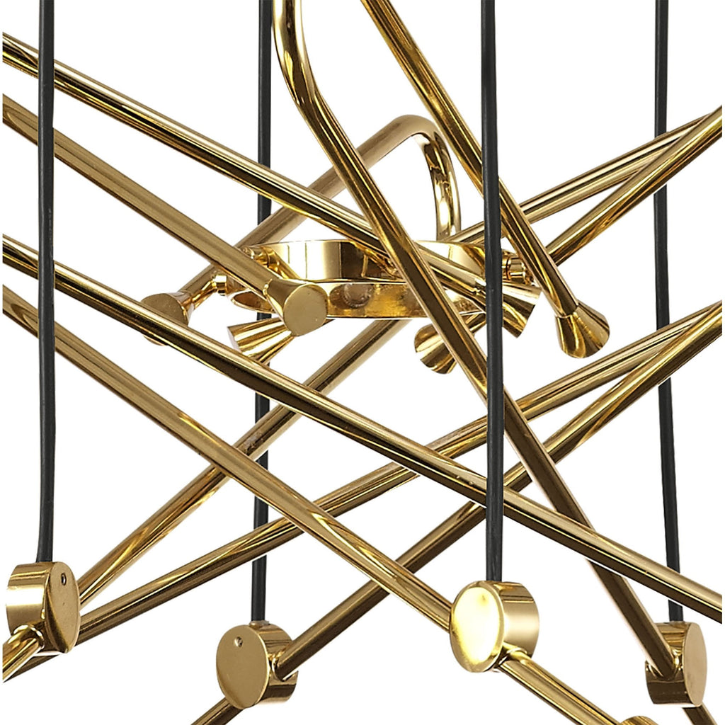 M5895 Jazz Pendant 88cm Round 6 Light Polished Gold
