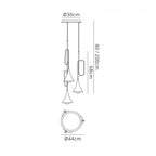 M5896 Jazz Pendant 44cm Round Polished Gold