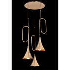 M5896 Jazz Pendant 44cm Round Polished Gold