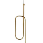 M5896 Jazz Pendant 44cm Round Polished Gold