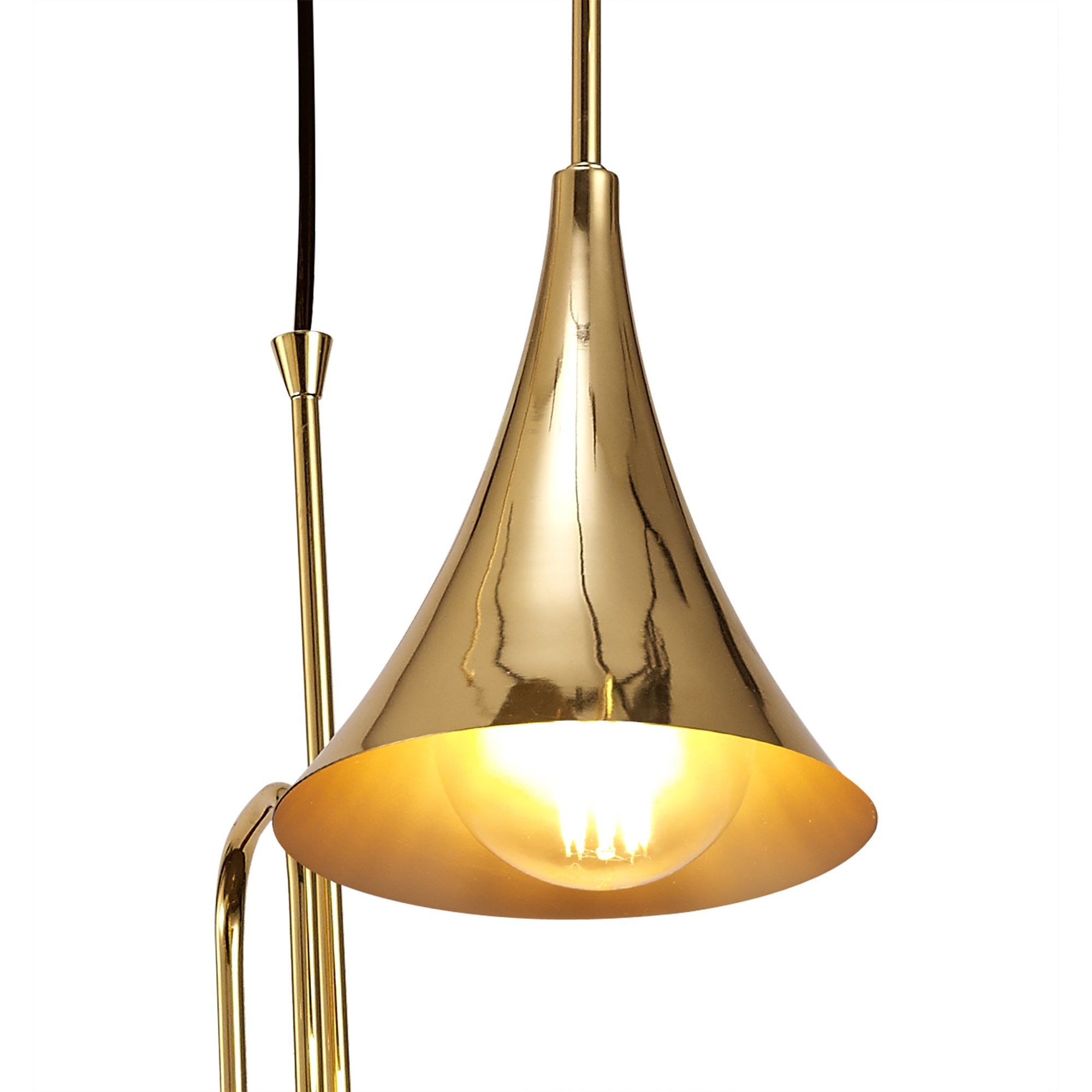 M5896 Jazz Pendant 44cm Round Polished Gold