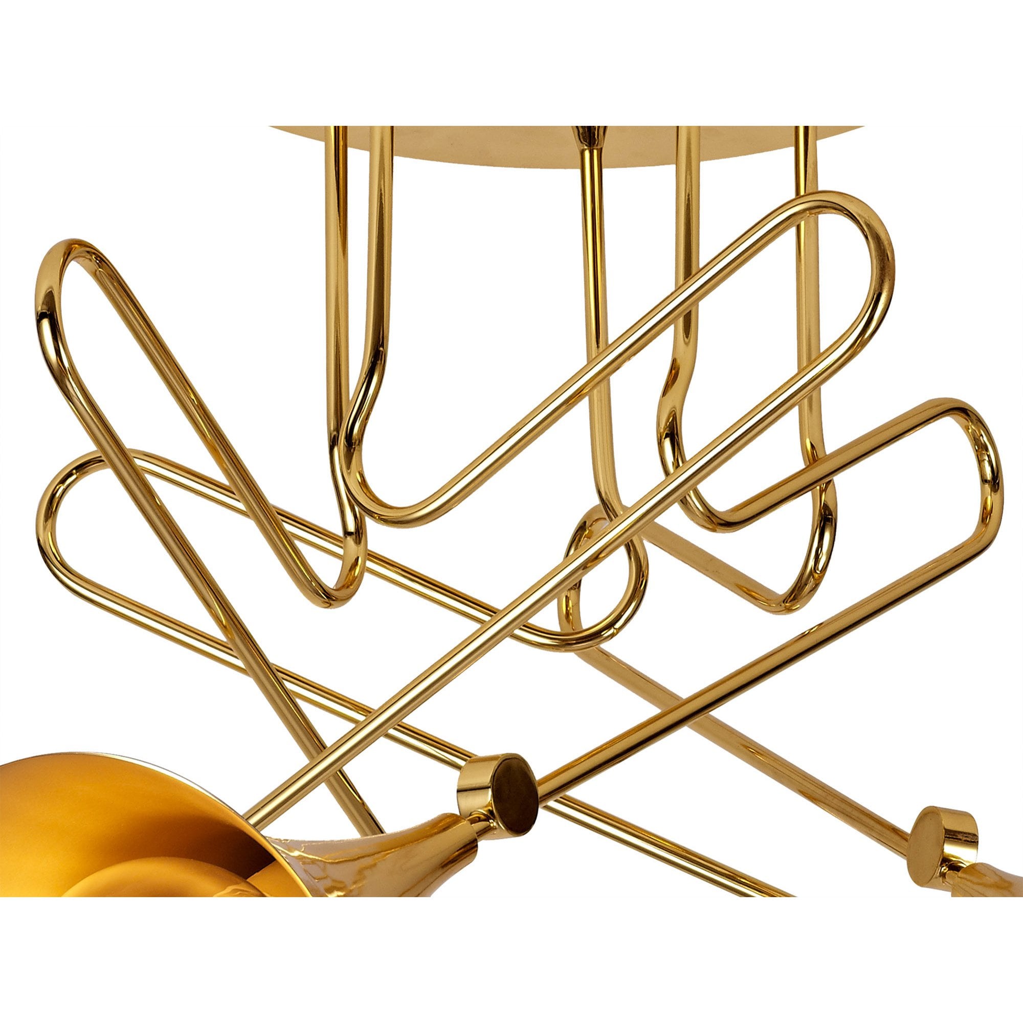 M5897 Jazz Ceiling 76cm Round 5 Light Polished Gold