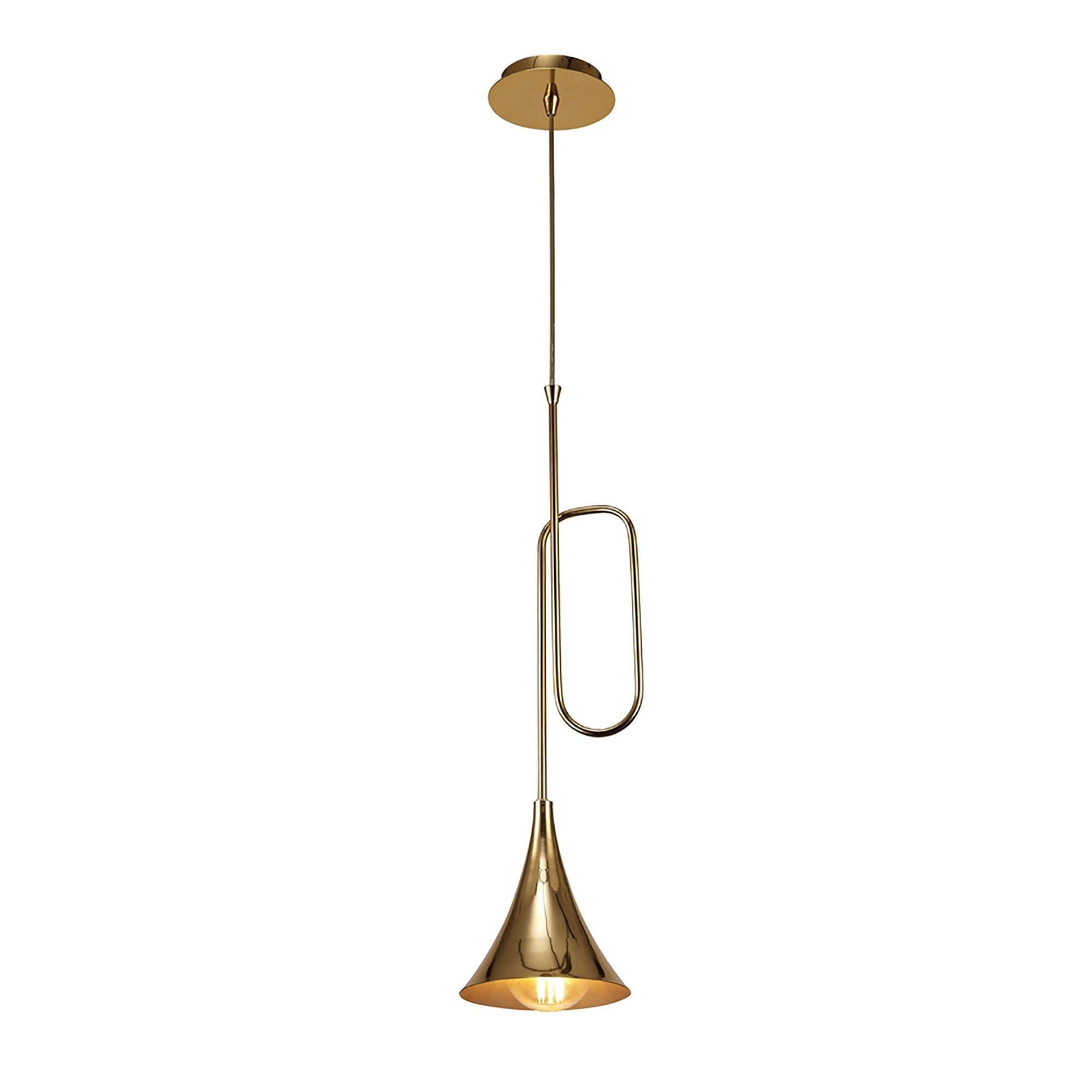 M5899 Jazz Pendant 1 Light Polished Gold