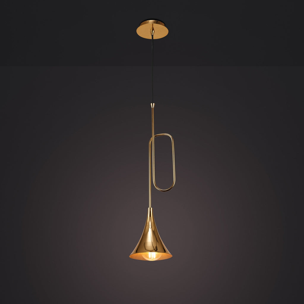 M5899 Jazz Pendant 1 Light Polished Gold