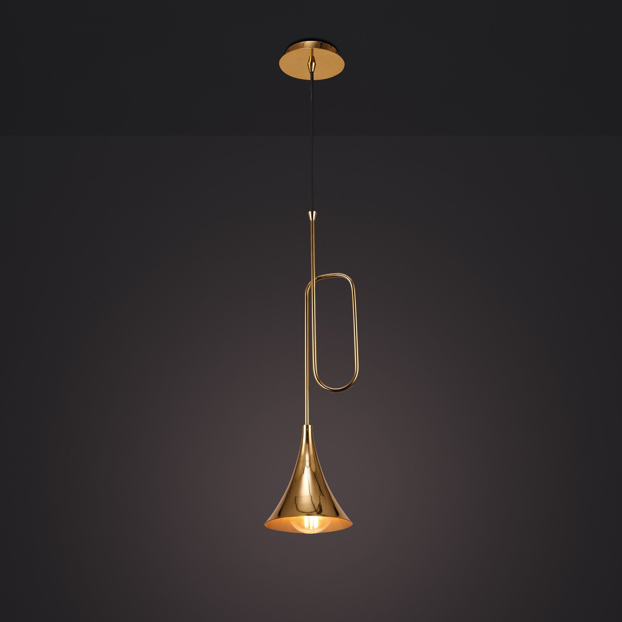 M5899 Jazz Pendant 1 Light Polished Gold