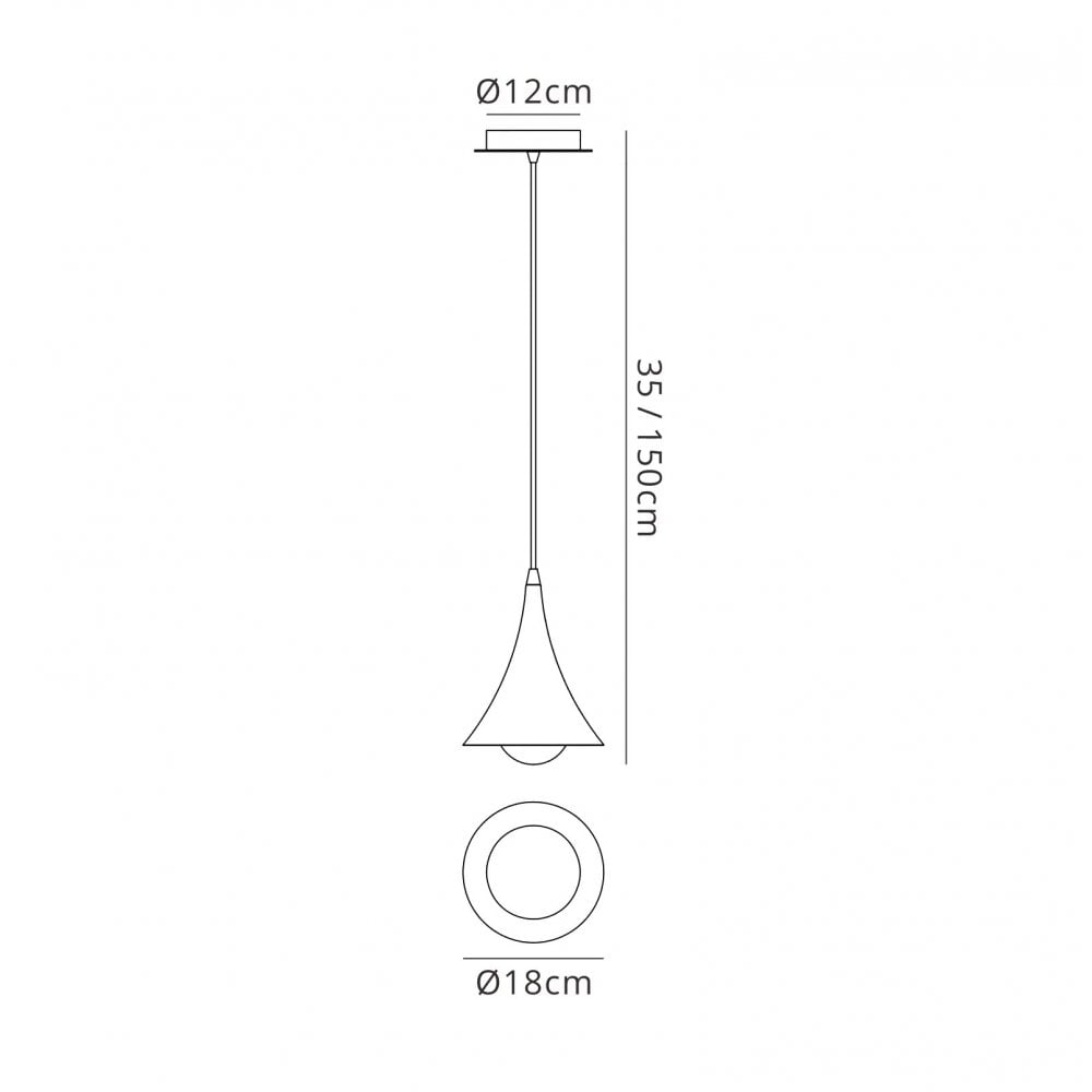 M5908 Jazz Pendant 1 Light Polished Gold