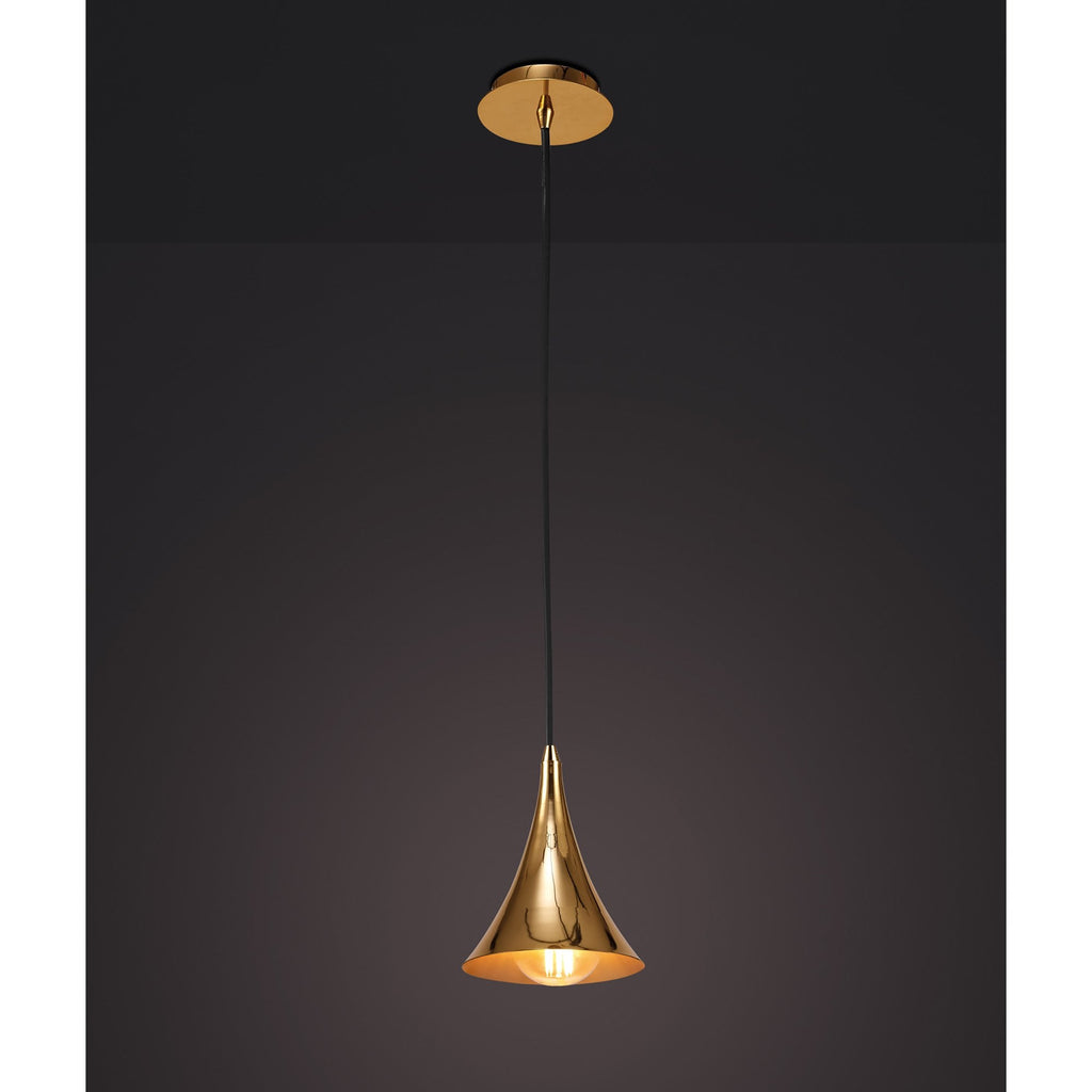 M5908 Jazz Pendant 1 Light Polished Gold