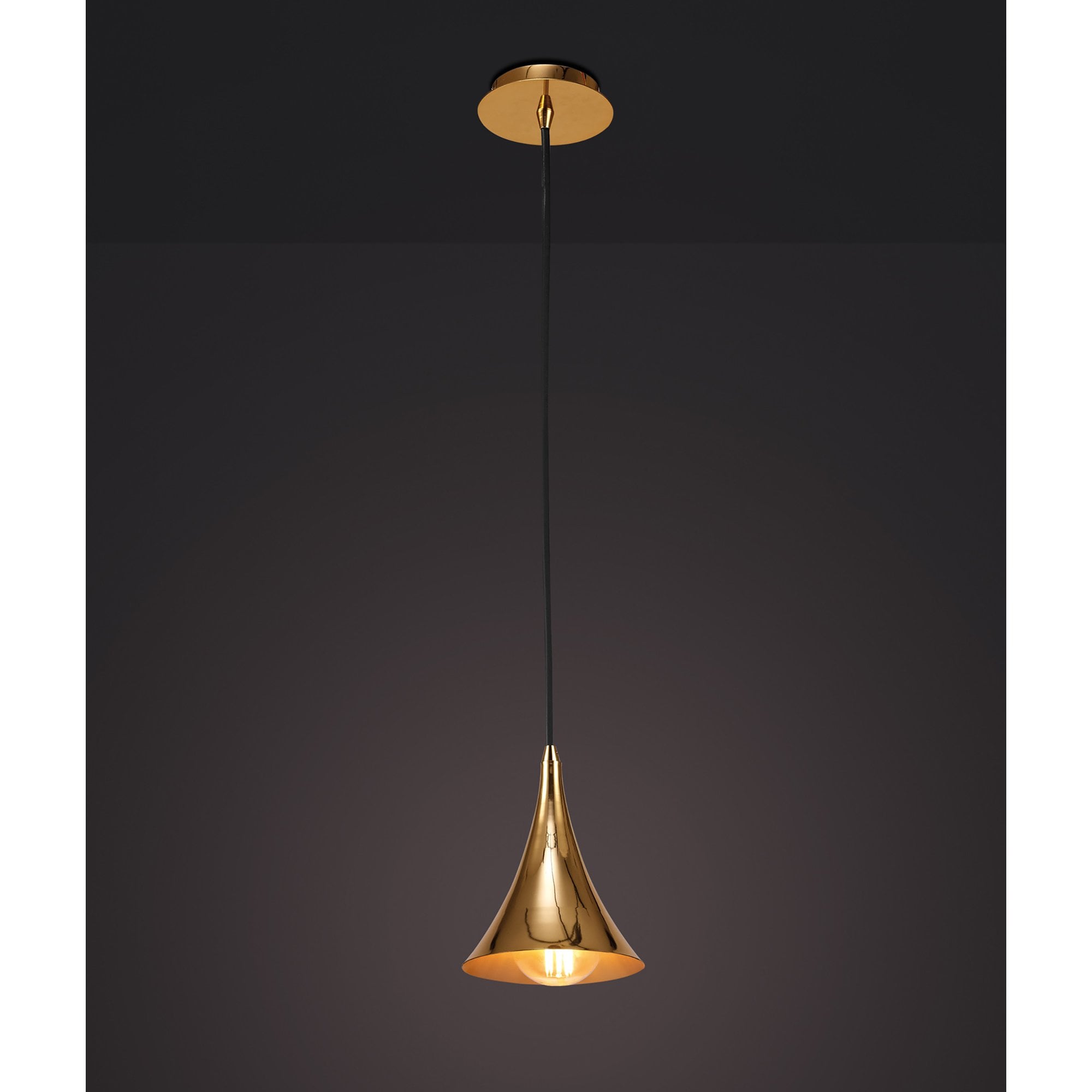 M5908 Jazz Pendant 1 Light Polished Gold