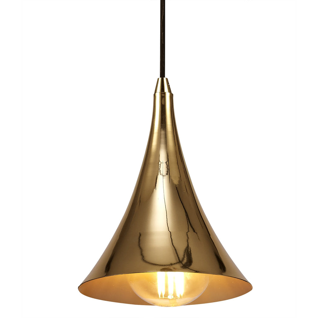 M5908 Jazz Pendant 1 Light Polished Gold