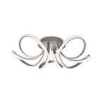 M5916 Knot Ceiling 74cm Round 5 Looped Arms 60W LED Dimmable Silver/Frosted Acrylic/Polished Chrome