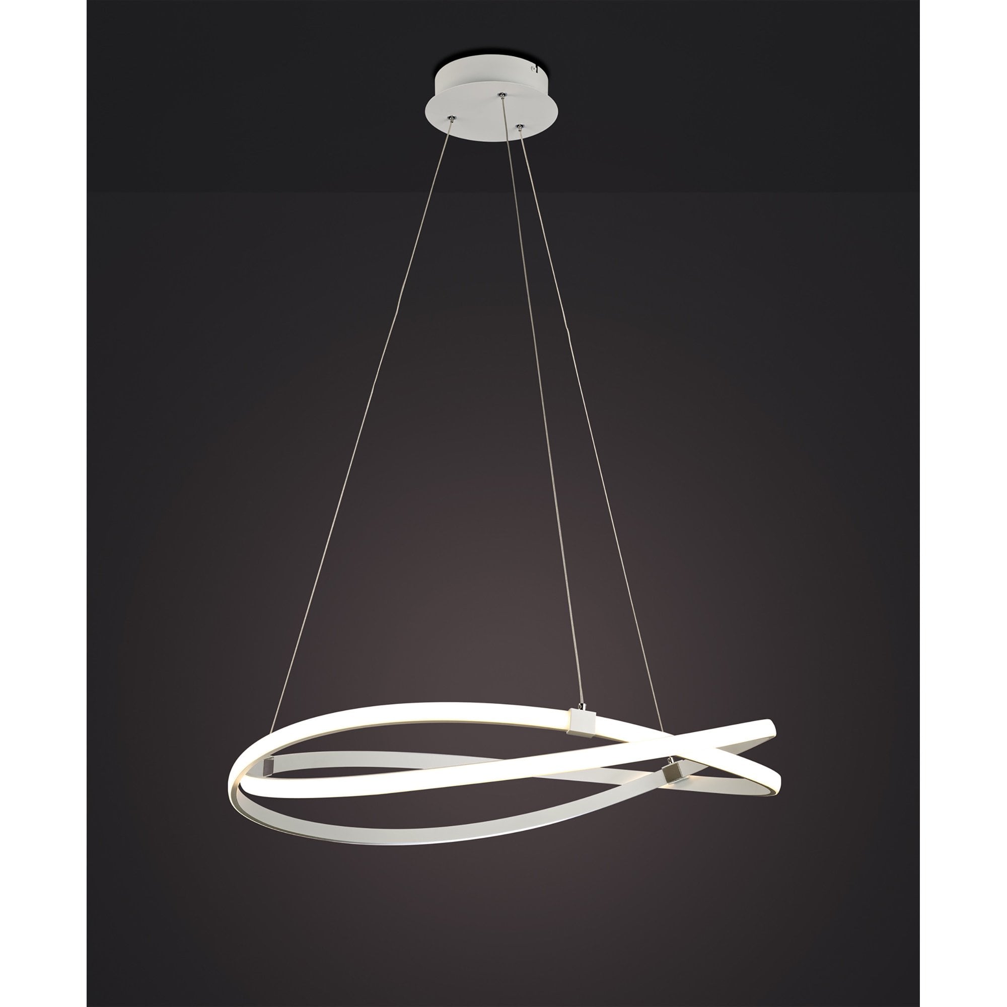 M5991 Infinity Blanco Pendant 60W LED Dimmable White/White Acrylic