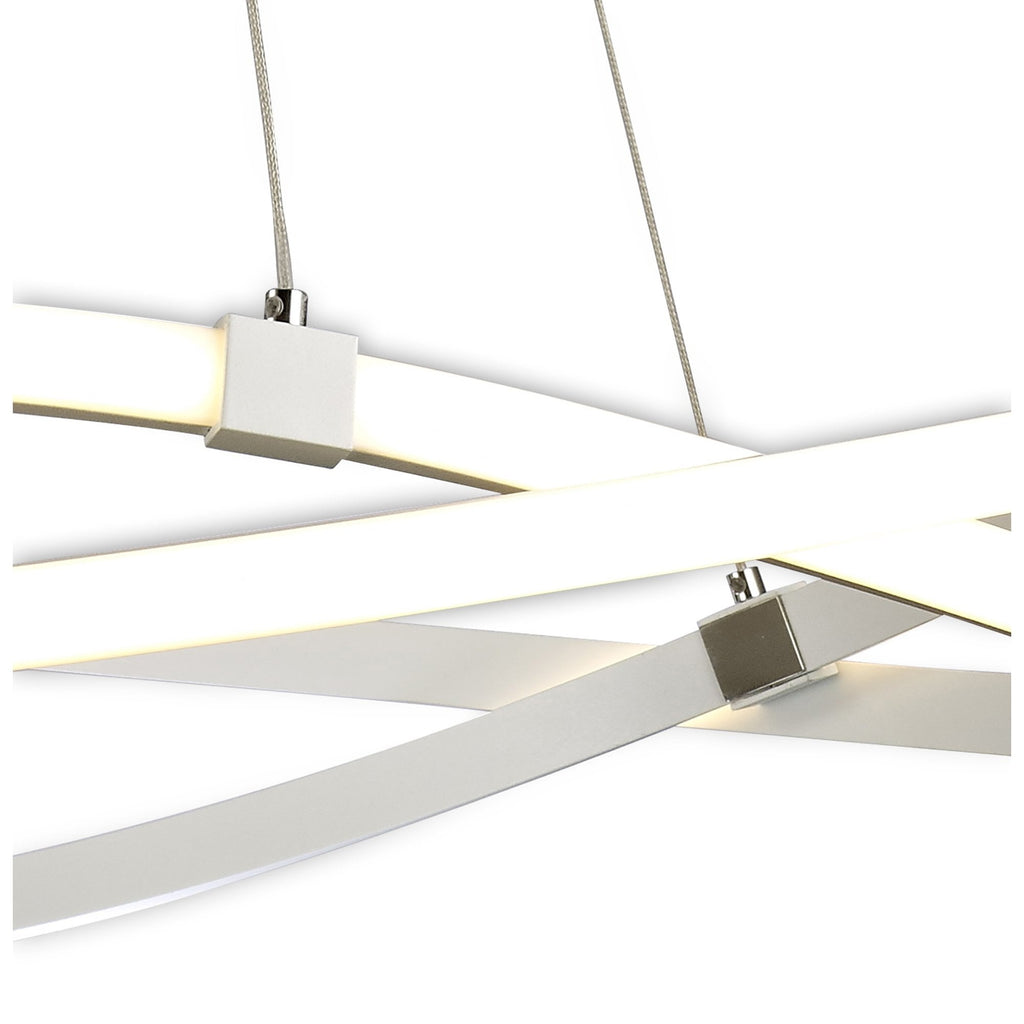 M5991 Infinity Blanco Pendant 60W LED Dimmable White/White Acrylic