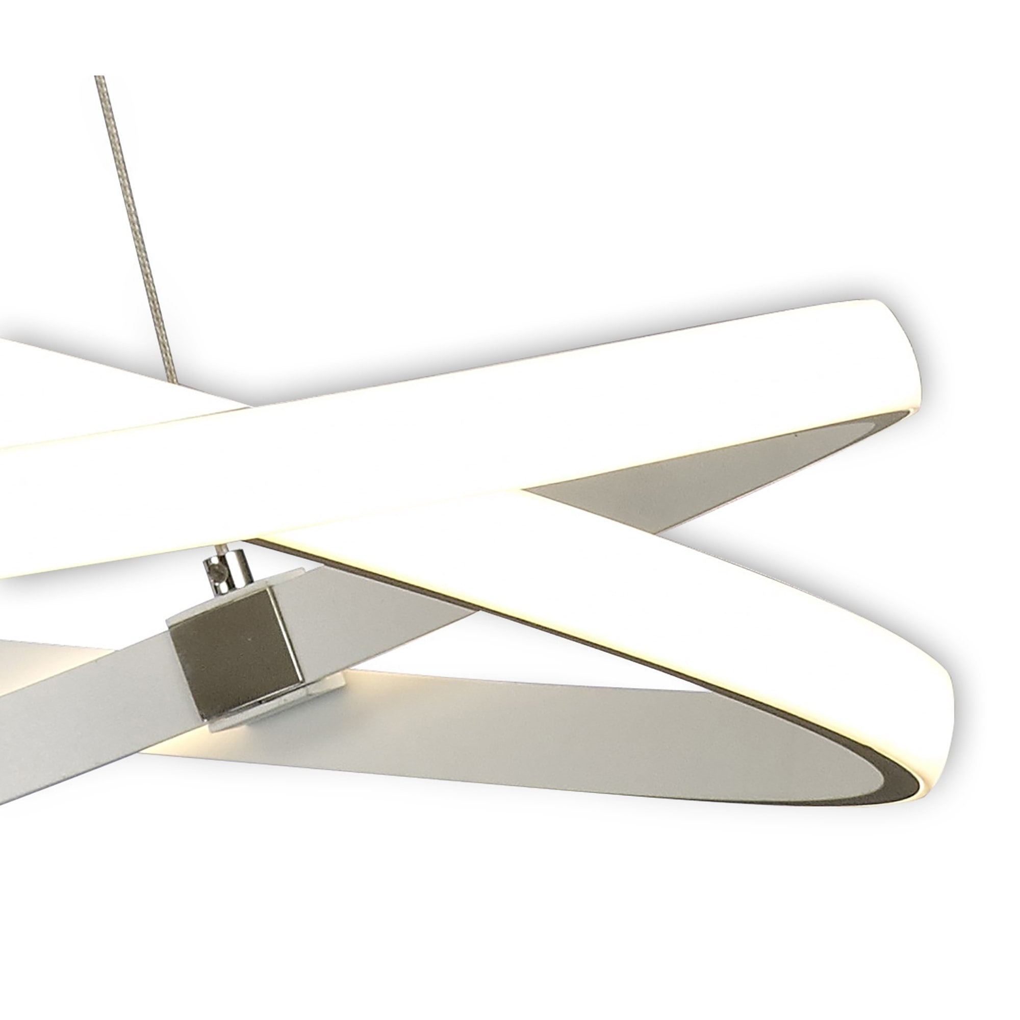 M5991 Infinity Blanco Pendant 60W LED Dimmable White/White Acrylic