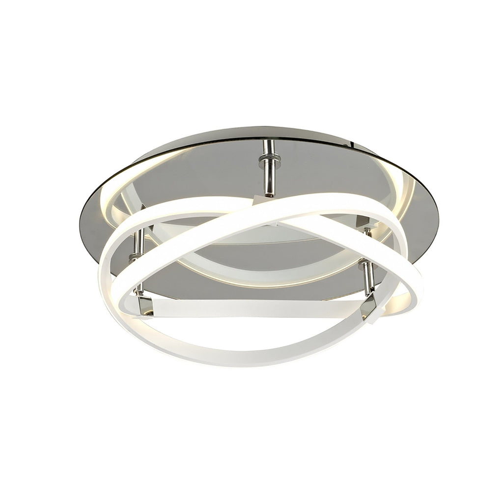 M5992 Infinity Blanco Flush 30W LED White/White Acrylic/Clear Mirror