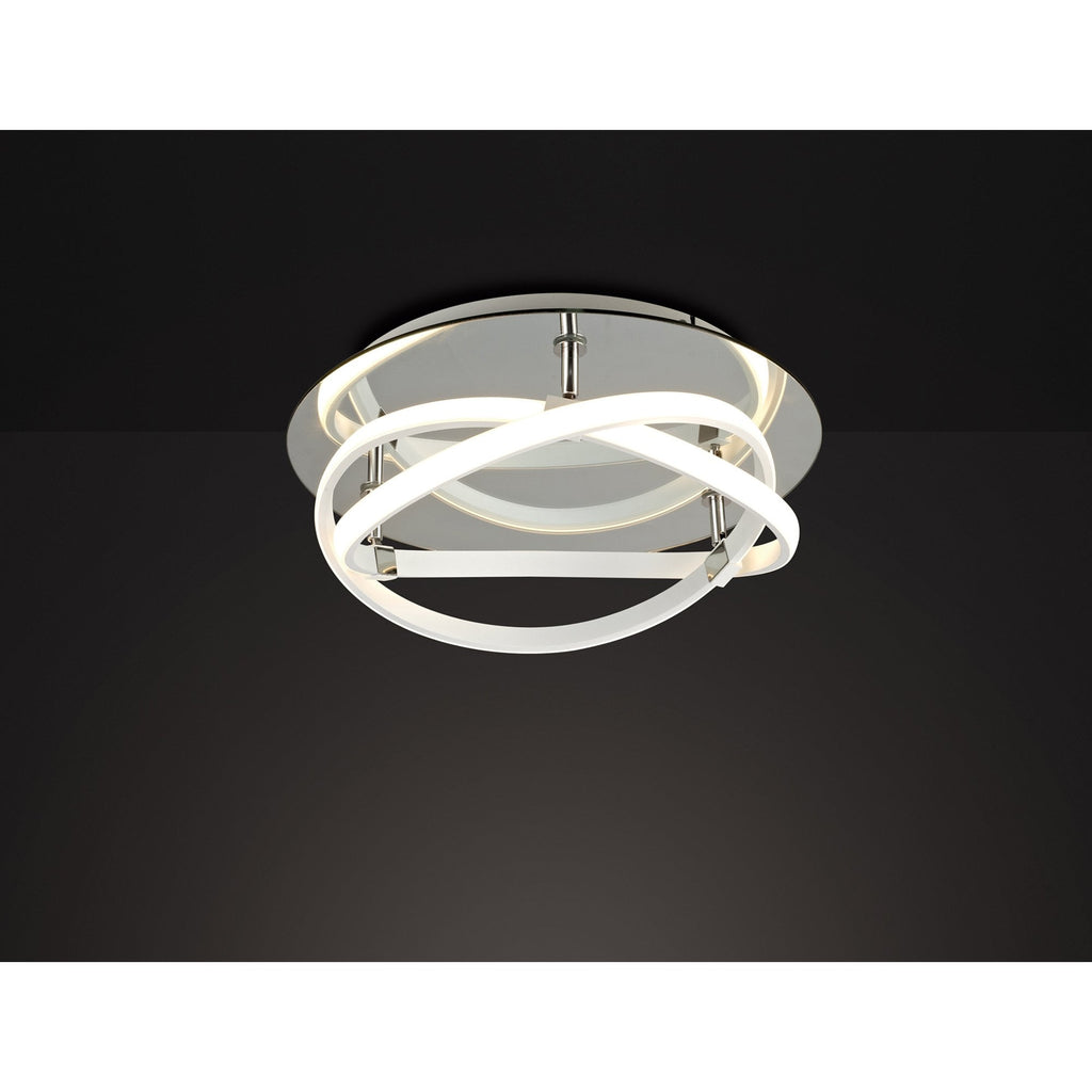 M5992 Infinity Blanco Flush 30W LED White/White Acrylic/Clear Mirror