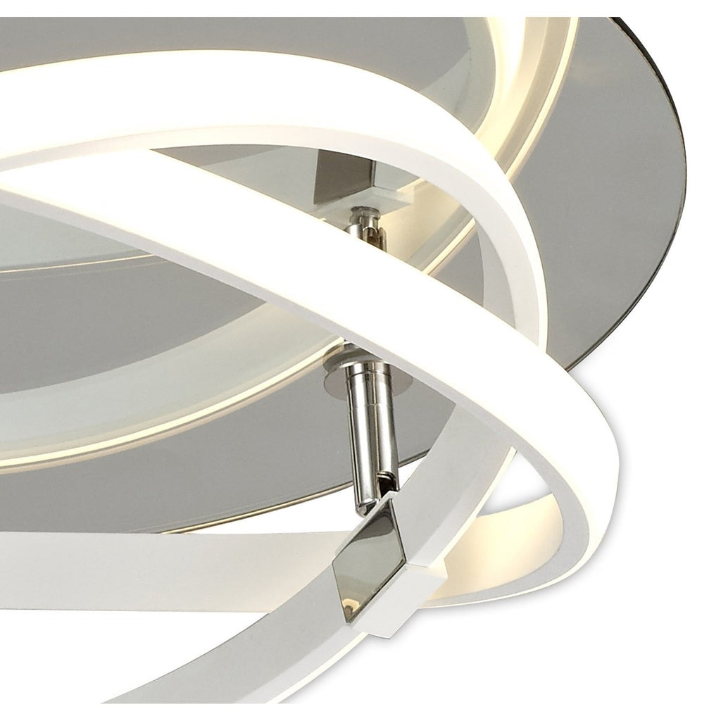 M5992 Infinity Blanco Flush 30W LED White/White Acrylic/Clear Mirror