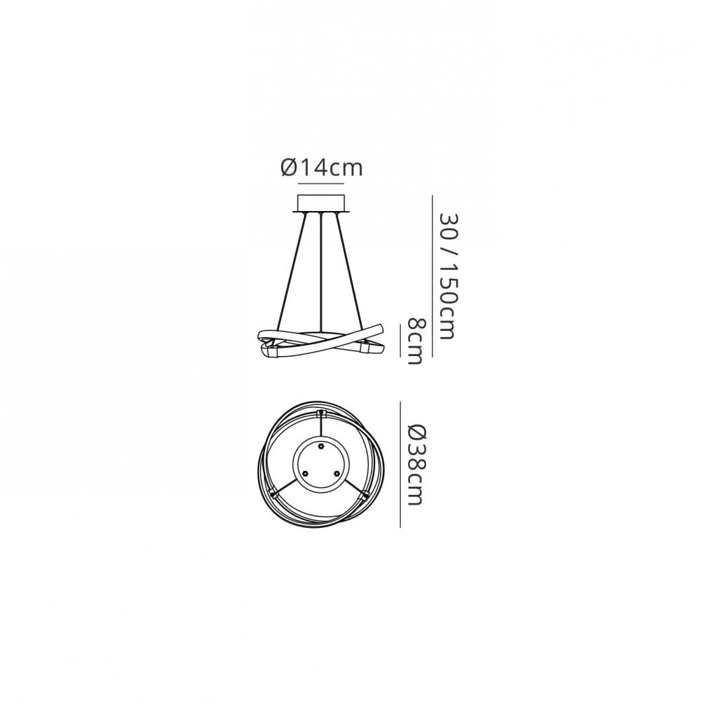 M5993 Infinity Blanco Pendant 30W LED White/White Acrylic