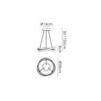 M5993 Infinity Blanco Pendant 30W LED White/White Acrylic