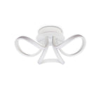 M6035 Knot Blanco Ceiling 48cm Round 3 Looped Arms 36W LED White/Frosted Acrylic