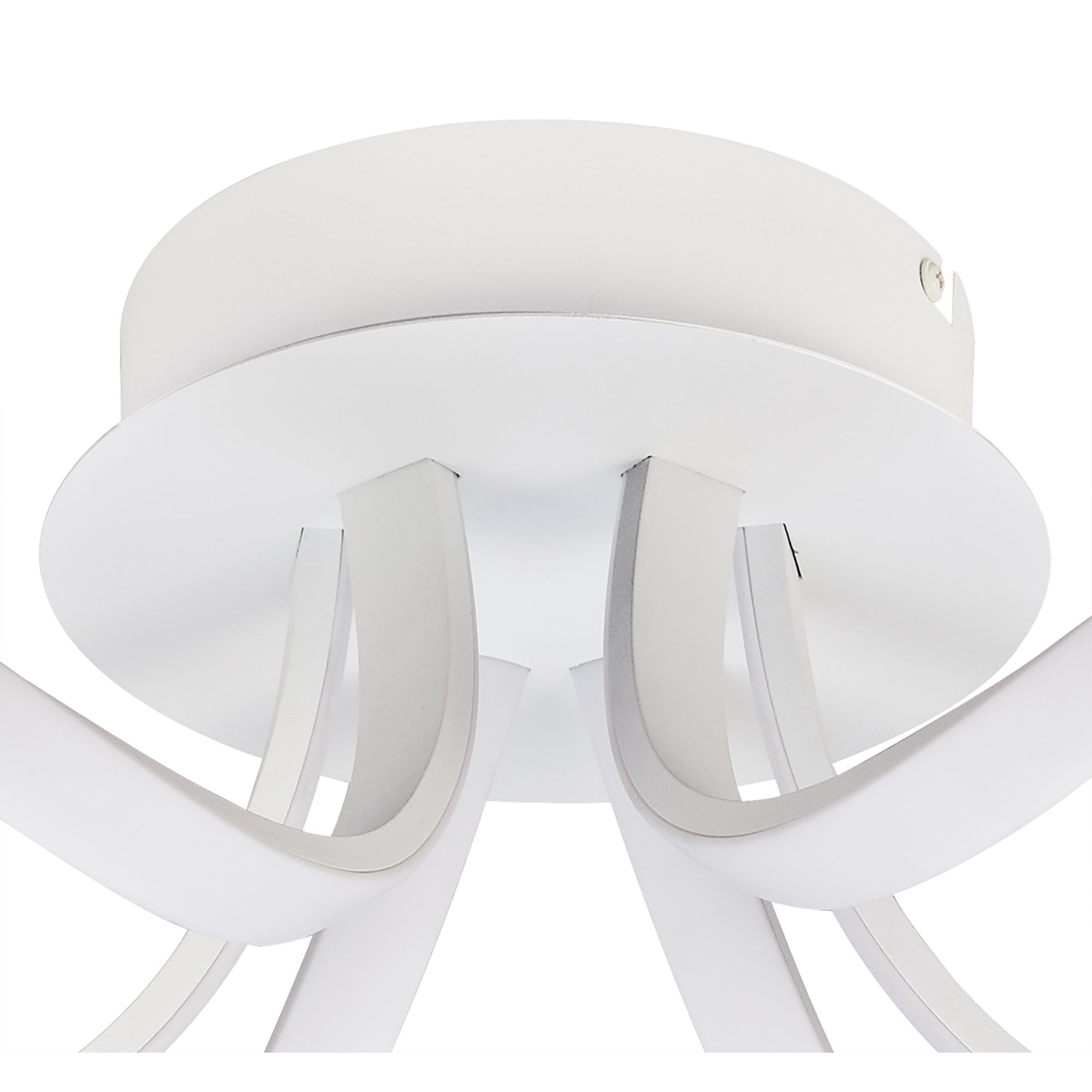 M6035 Knot Blanco Ceiling 48cm Round 3 Looped Arms 36W LED White/Frosted Acrylic