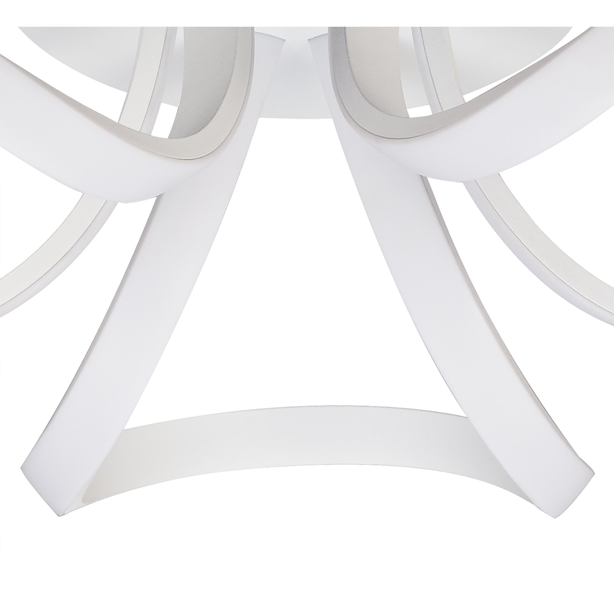 M6035 Knot Blanco Ceiling 48cm Round 3 Looped Arms 36W LED White/Frosted Acrylic