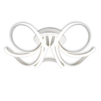 M6037 Knot Blanco Ceiling 74cm Round 5 Looped Arms 60W LED Dimmable White/Frosted Acrylic