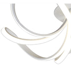 M6037 Knot Blanco Ceiling 74cm Round 5 Looped Arms 60W LED Dimmable White/Frosted Acrylic