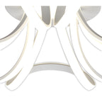 M6037 Knot Blanco Ceiling 74cm Round 5 Looped Arms 60W LED Dimmable White/Frosted Acrylic