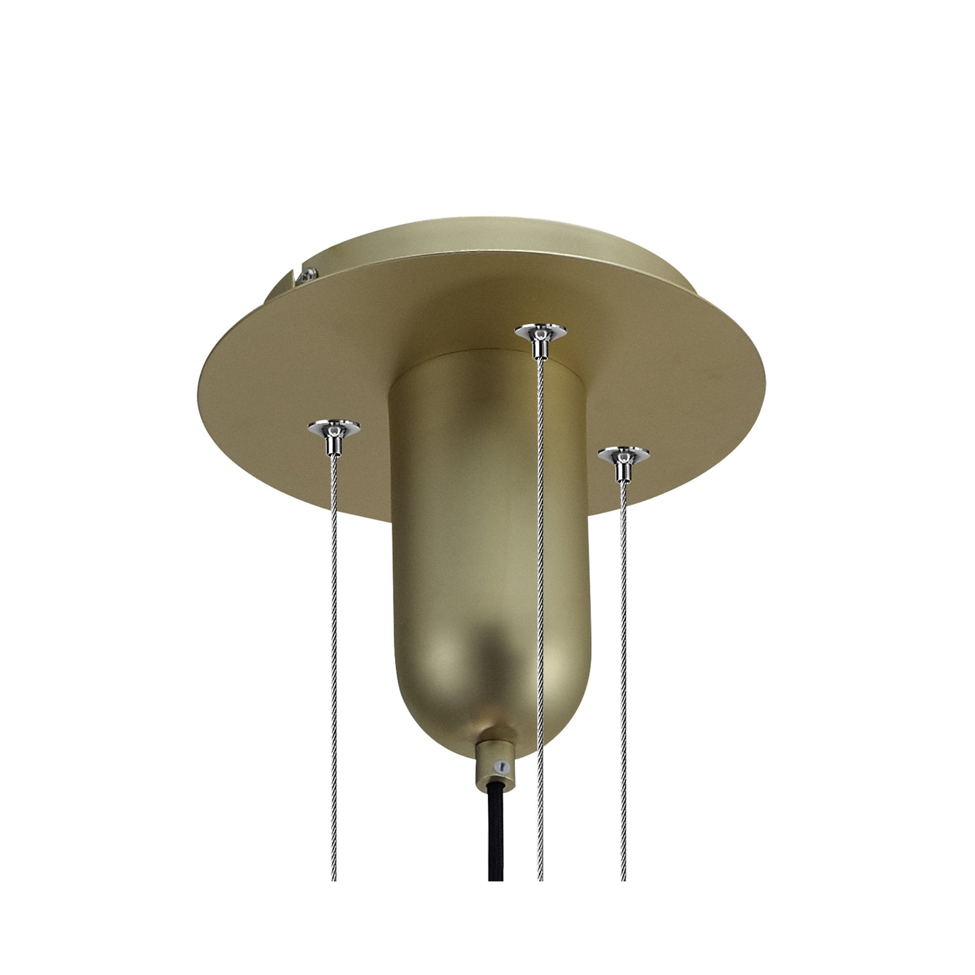 M6192 Jarras Pendant 40cm Round 1 Light Matt Gold / Cognac Glass