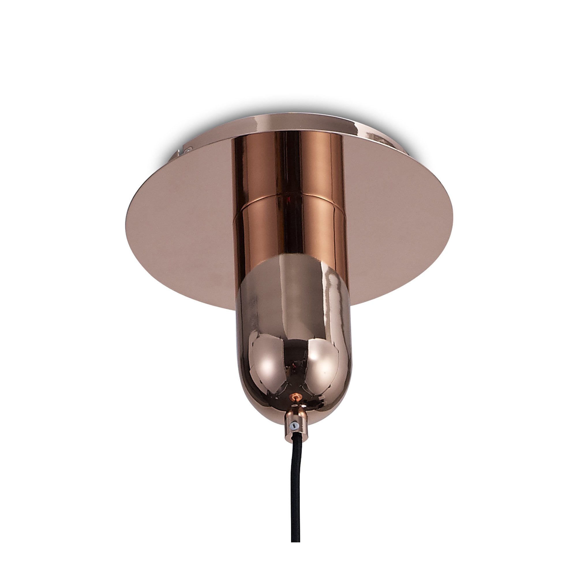 M6193 Jarras Pendant 30cm Round 1 Light Copper / Rose Gold Glass