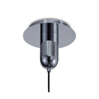 M6194 Jarras Pendant 30cm Round 1 Light Chrome / Ash Grey Glass