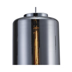 M6194 Jarras Pendant 30cm Round 1 Light Chrome / Ash Grey Glass