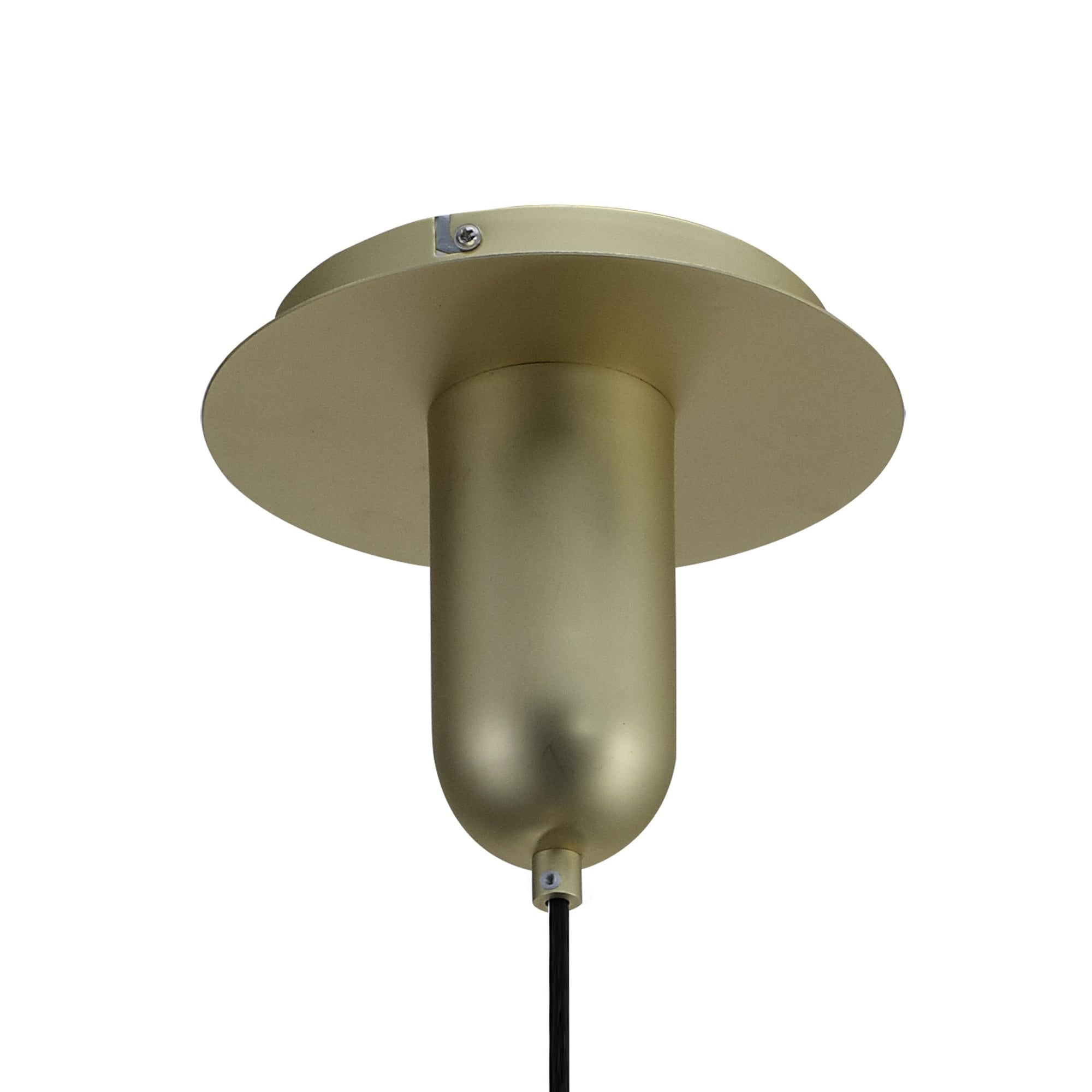 M6195 Jarras Pendant 30cm Round 1 Light Matt Gold / Cognac Glass