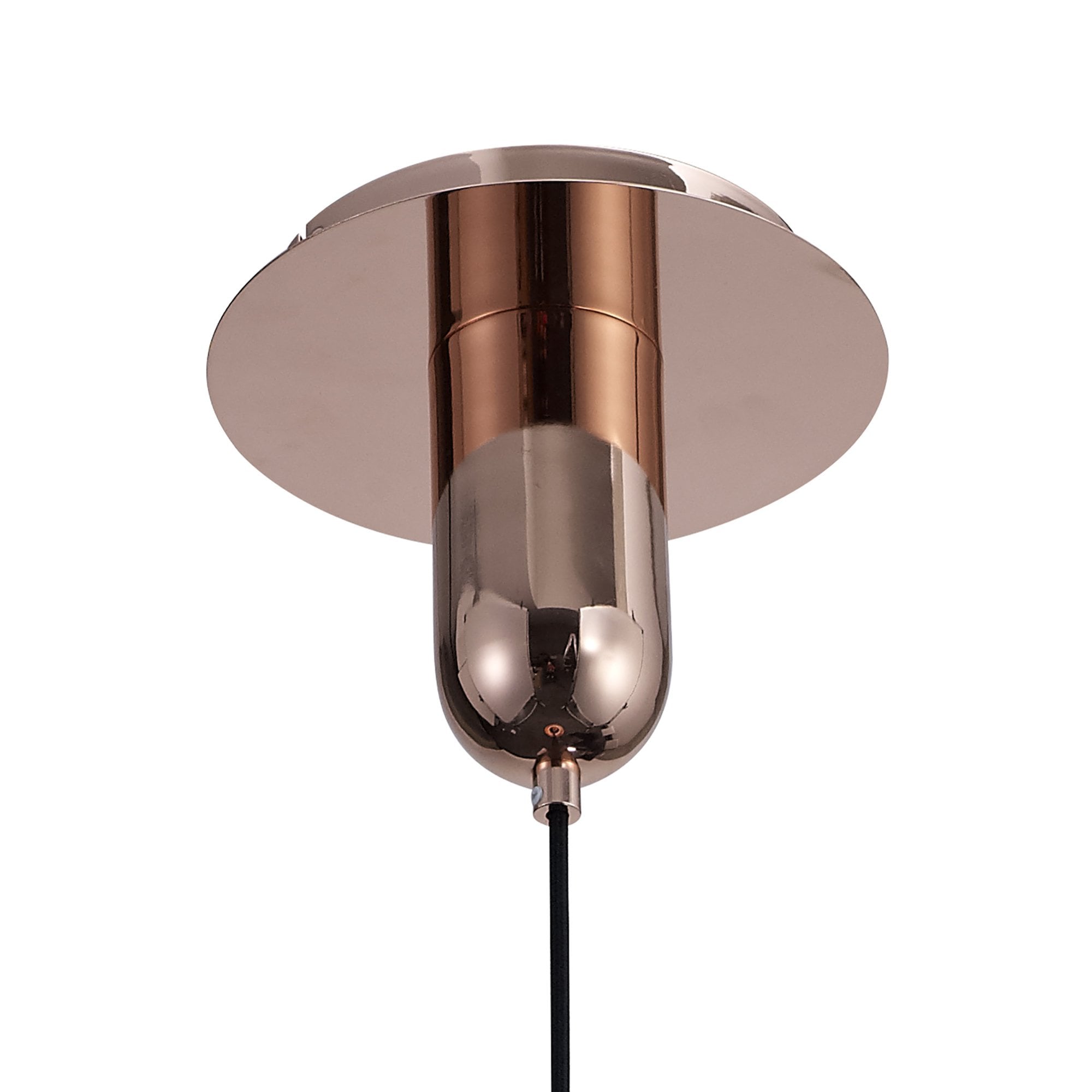 M6196 Jarras Pendant 20cm Round 1 Light Copper/Rose Gold Glass