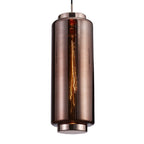 M6196 Jarras Pendant 20cm Round 1 Light Copper/Rose Gold Glass