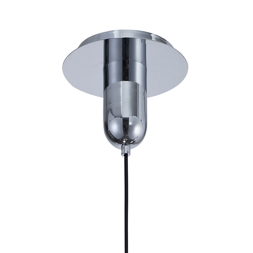 M6197 Jarras Pendant 20cm Round 1 Light Chrome/Ash Grey Glass